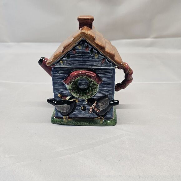 Sakura Other - Debbie‎ Mumm Mini Teapot Christmas  Bird House